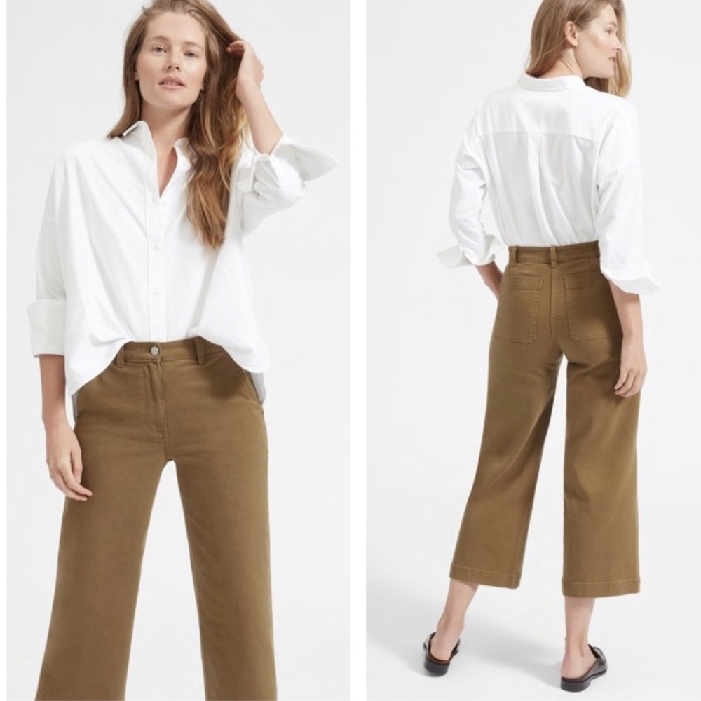 EVERLANE The Wide Leg Crop Jeans in Ochre